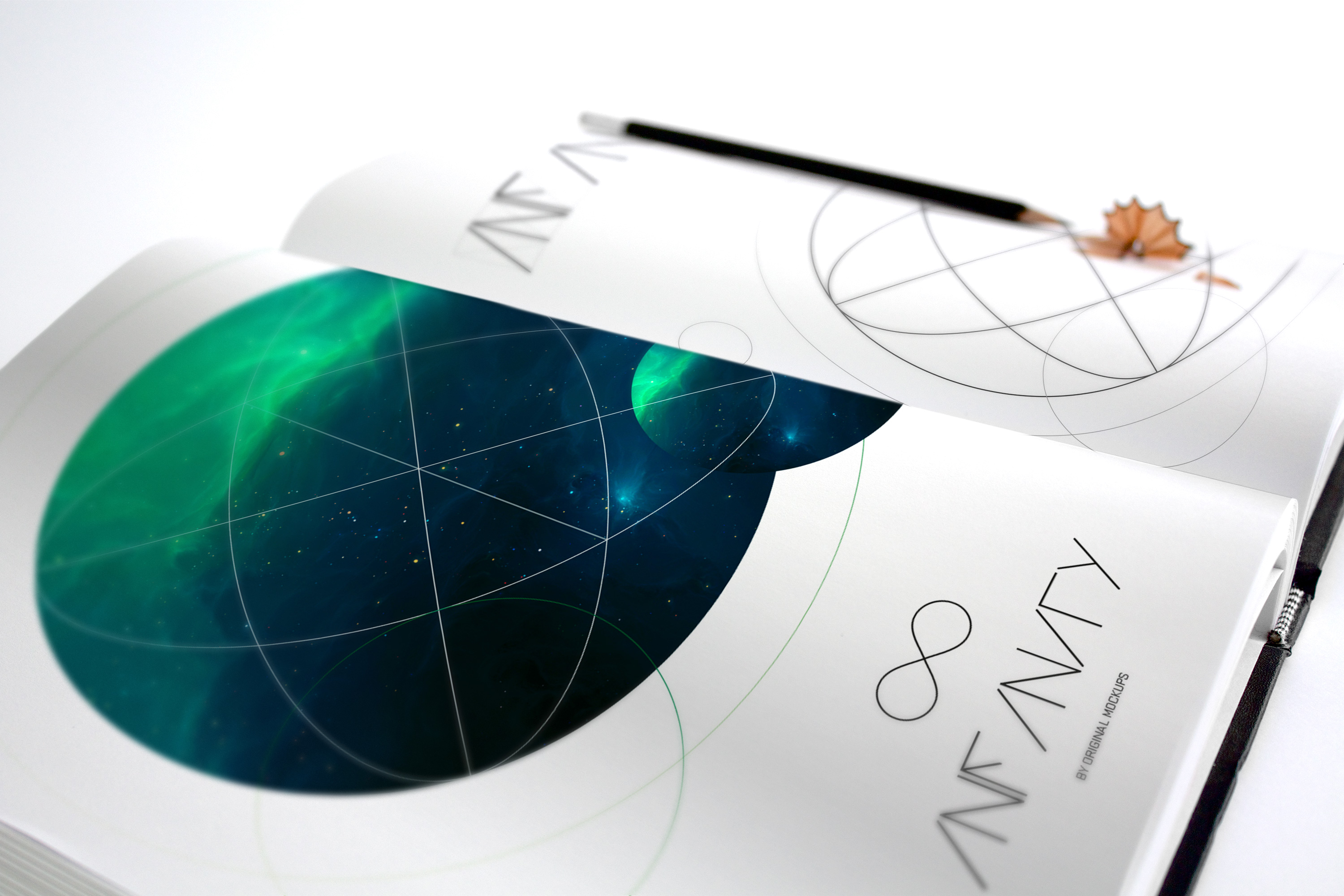 精装绘画本绘画创作展示样机模板3 Art Book Mockup 3