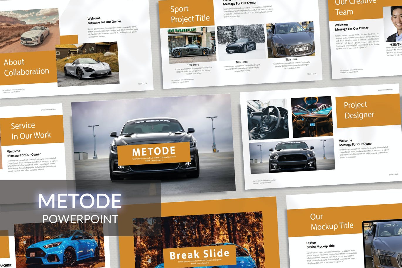 高品质的4S店汽车销售powerpoint幻灯片演示模板（pptx）