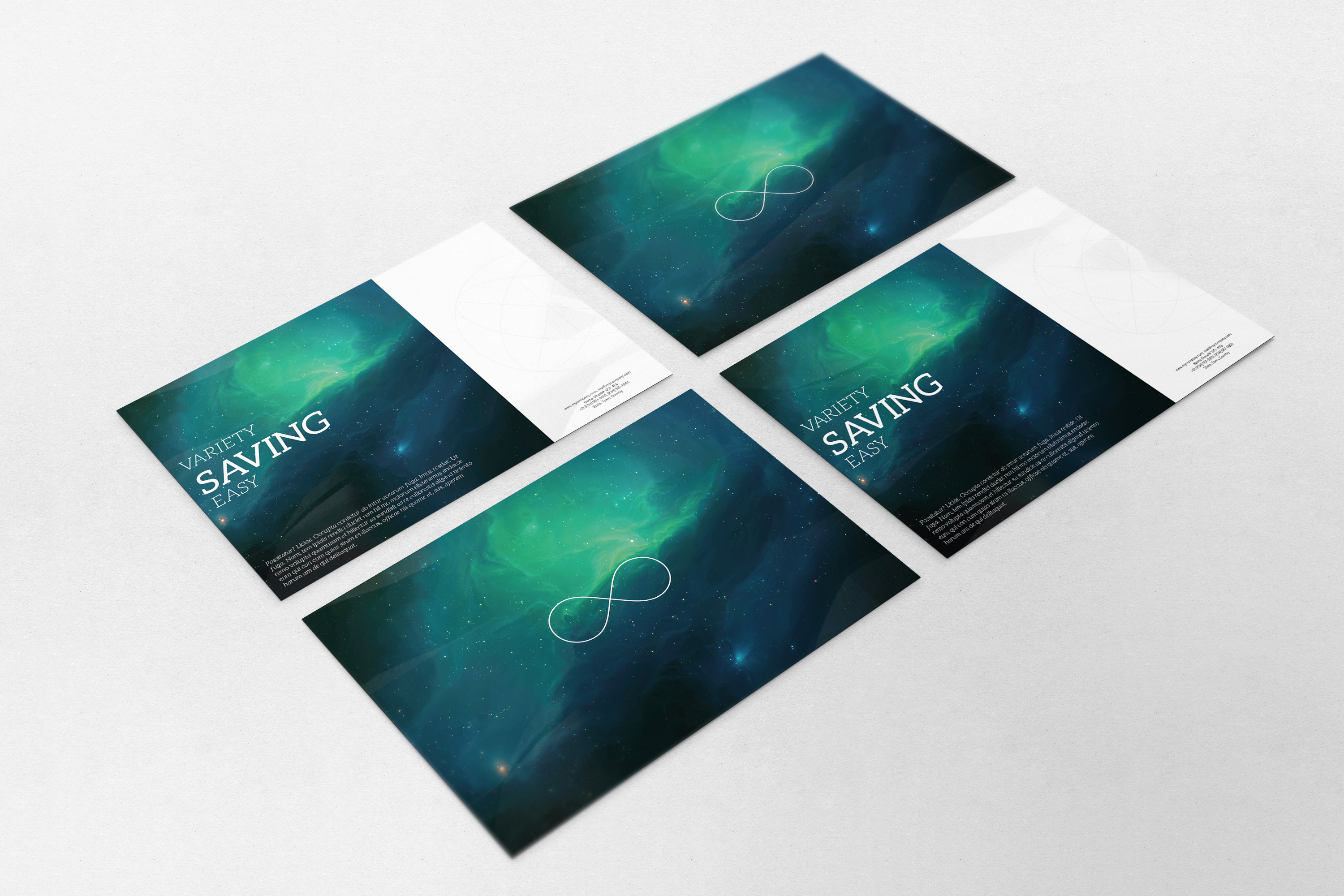 双面传单设计平铺视图样机模板v4 Flyer Mockup 4