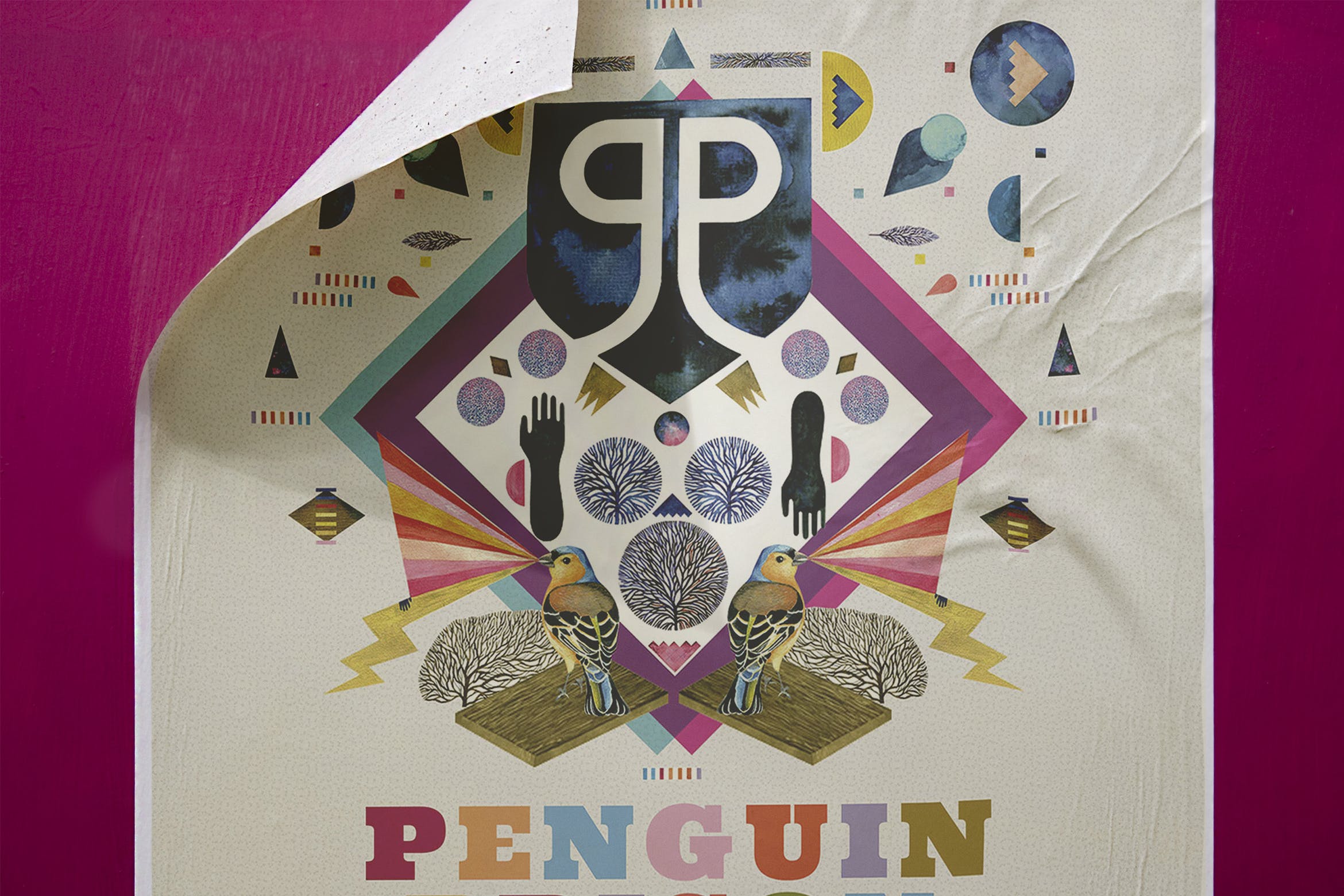 复古海报城市街道张贴效果预览样机 Poster Mockup Set – Urban