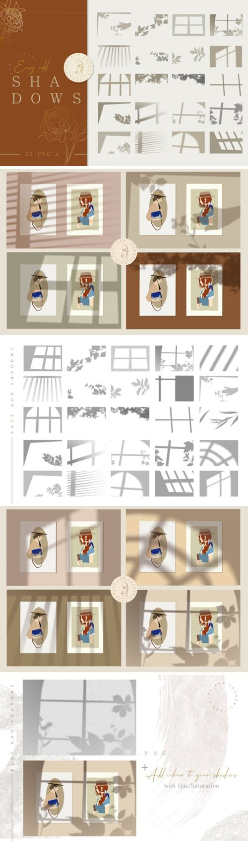 25个光线植物阴影照片叠层