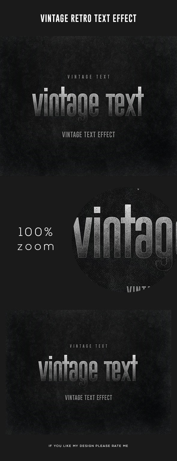 黑色复古金属文本效果套装[PSD]