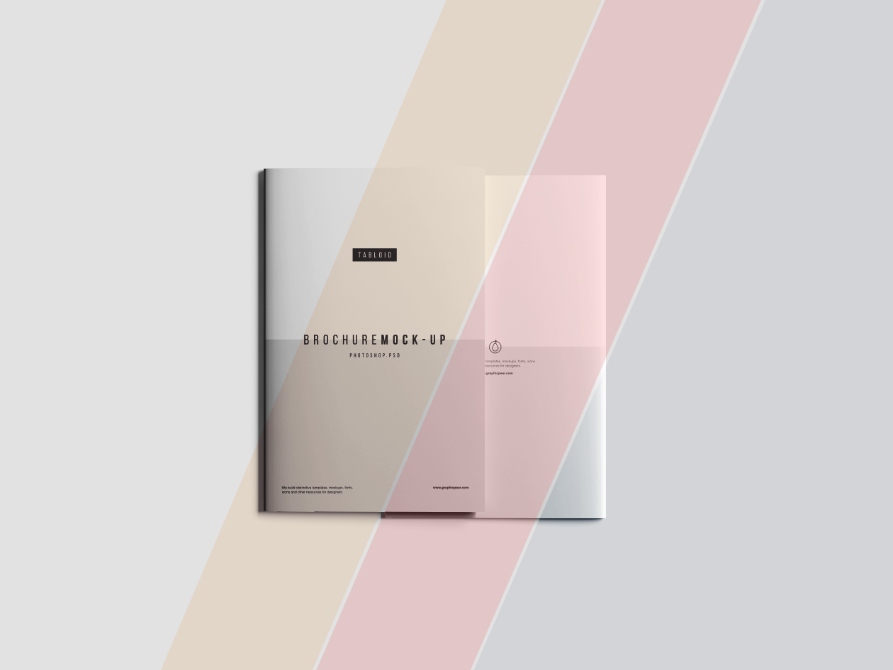 极简主义的小报杂志样机