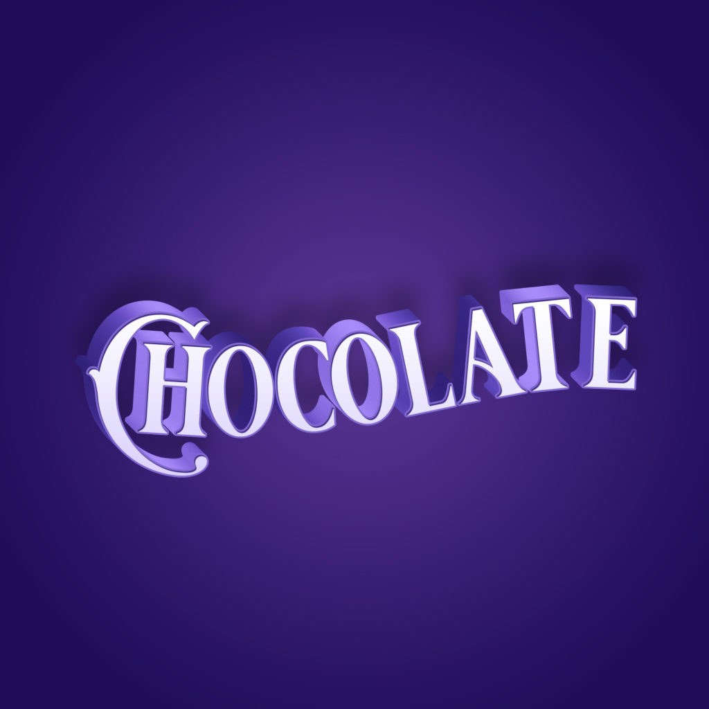 图层样式 | 紫色金属立体英文文字特效PSD模版素材