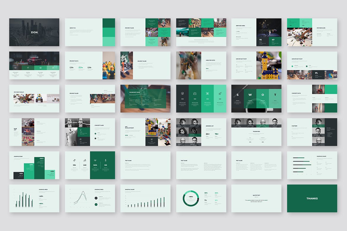 绿色专业的企业商业计划书PPT模板（PPTX）