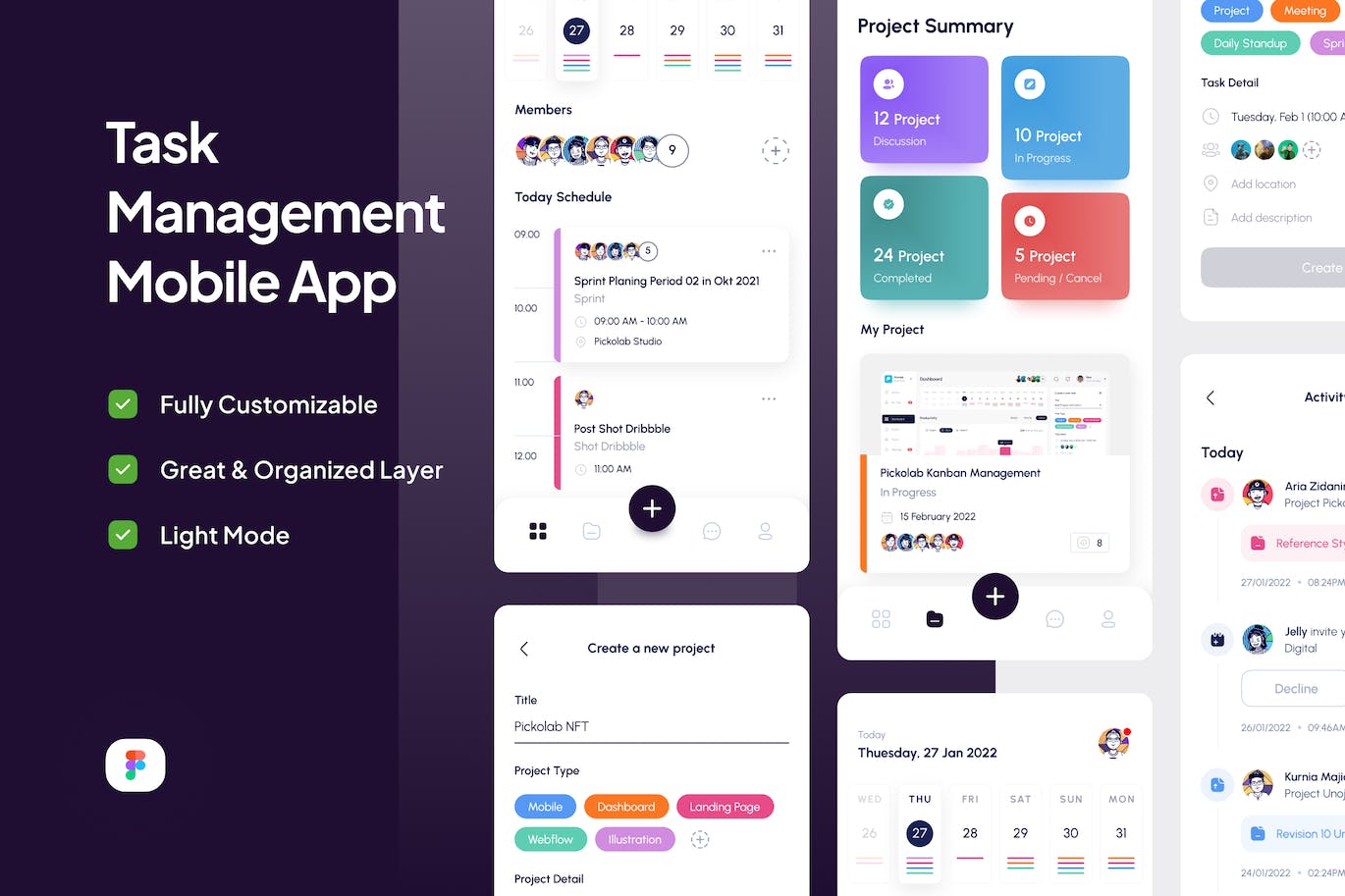 任务管理移动应用APP UI KIT