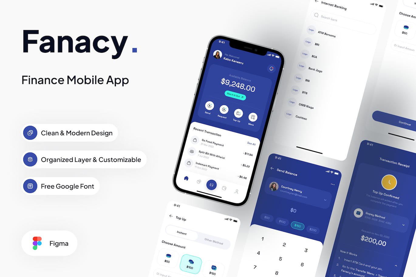 银行APP个人中心页面 APP UI KIT