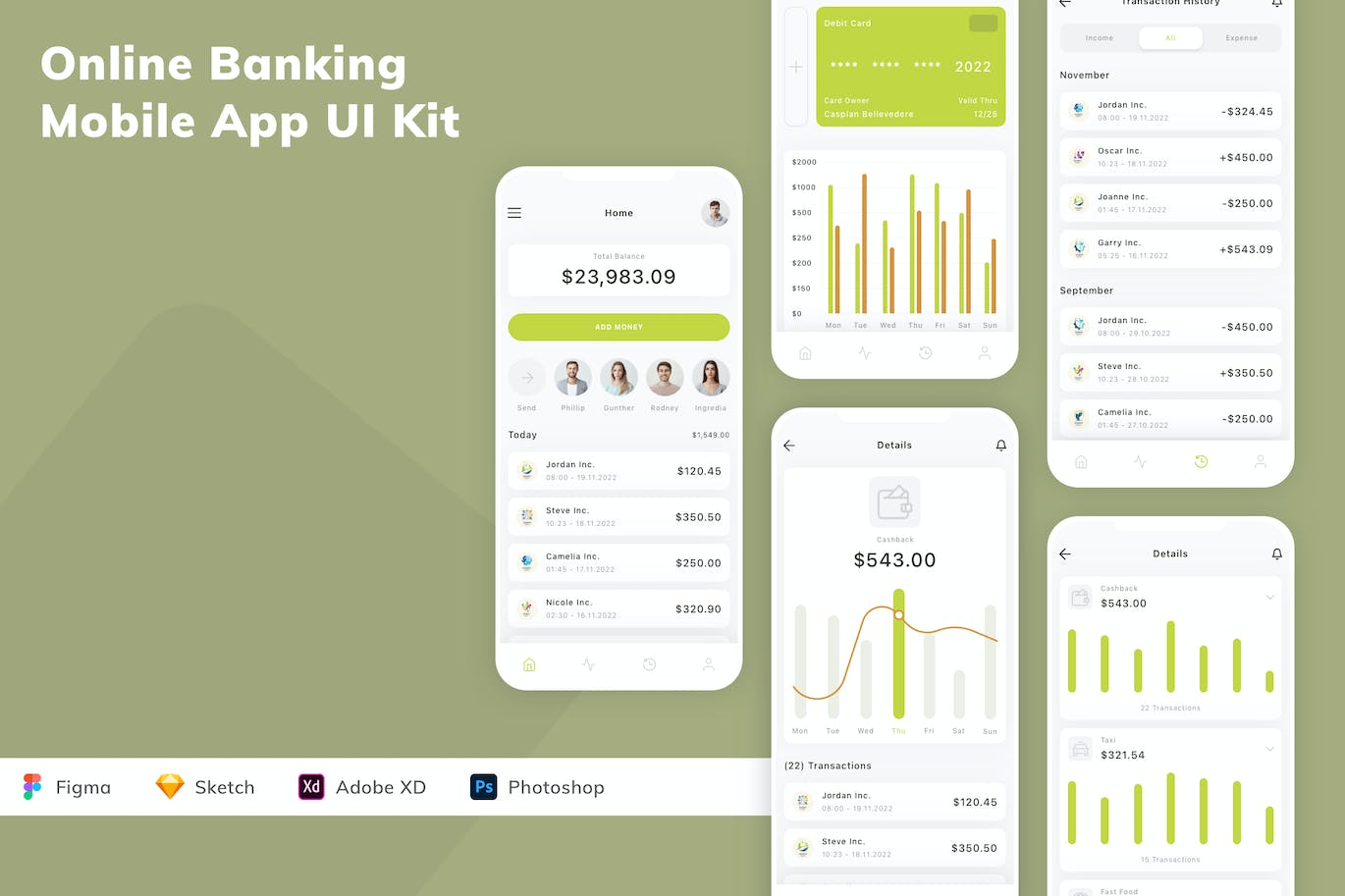 网上银行手机应用 APP UI KIT