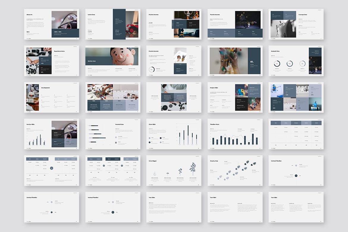 搞定商业计划书设计感强的PPT模板下载（PPTX）