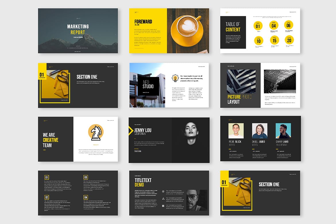 流行风格的时尚PPT模板下载