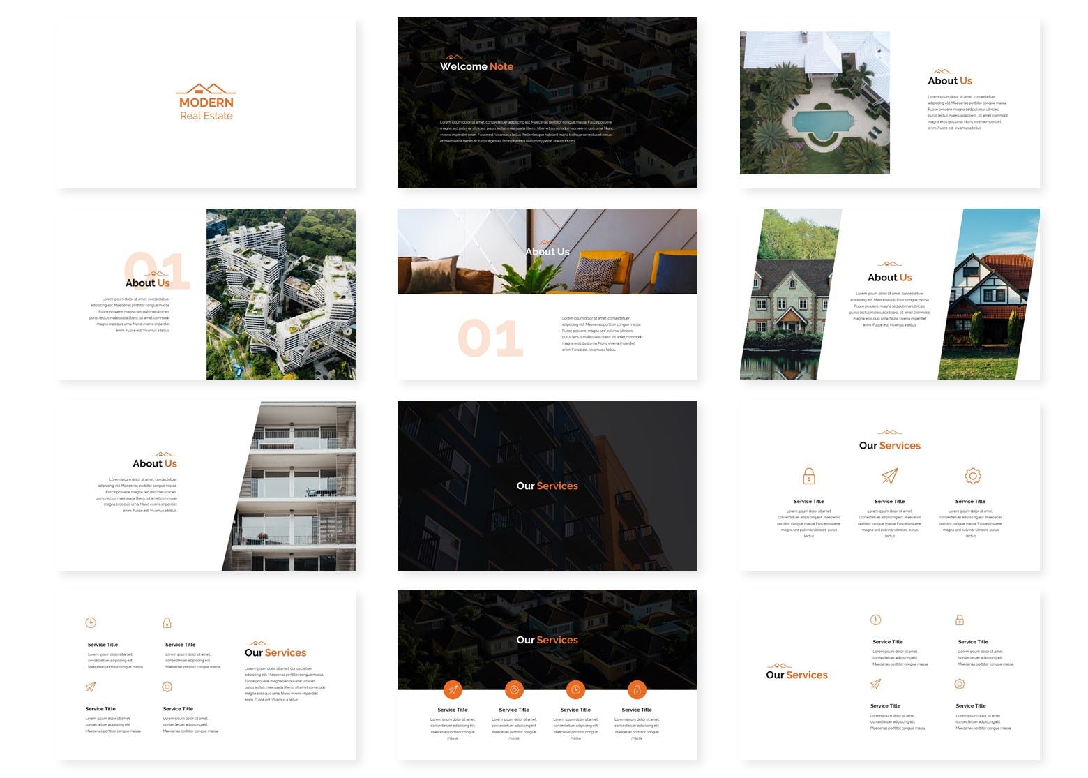 现代房地产谷歌幻灯片PPT模板下载