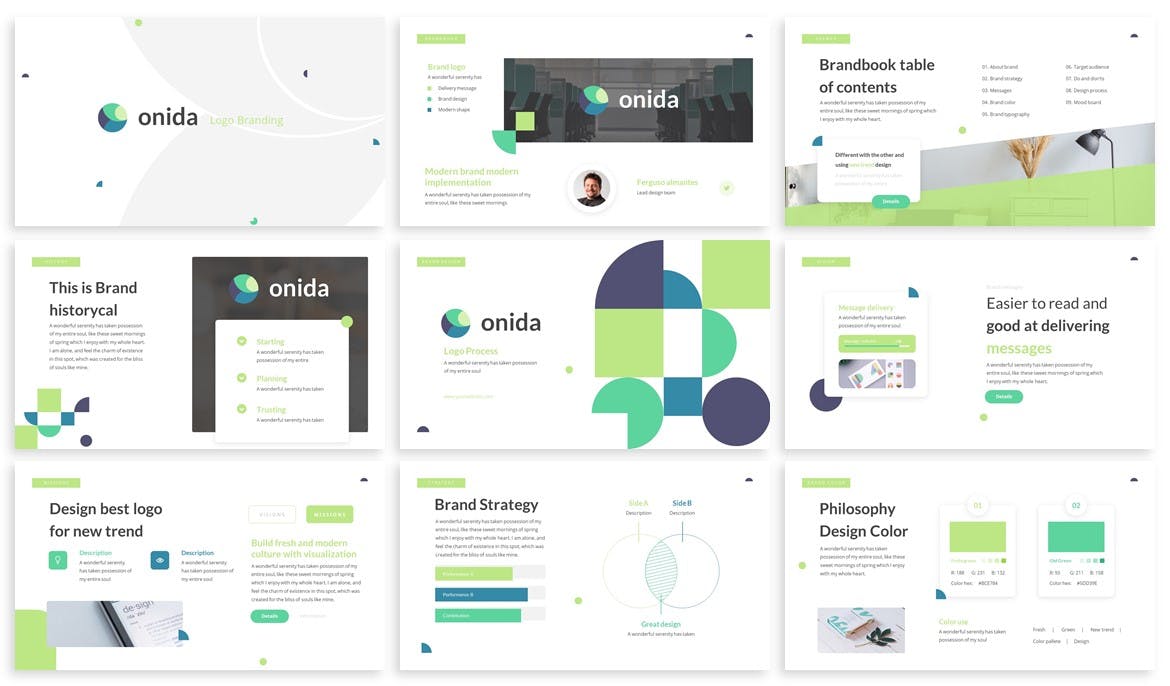 时尚清新的PPT模板（PPTX）