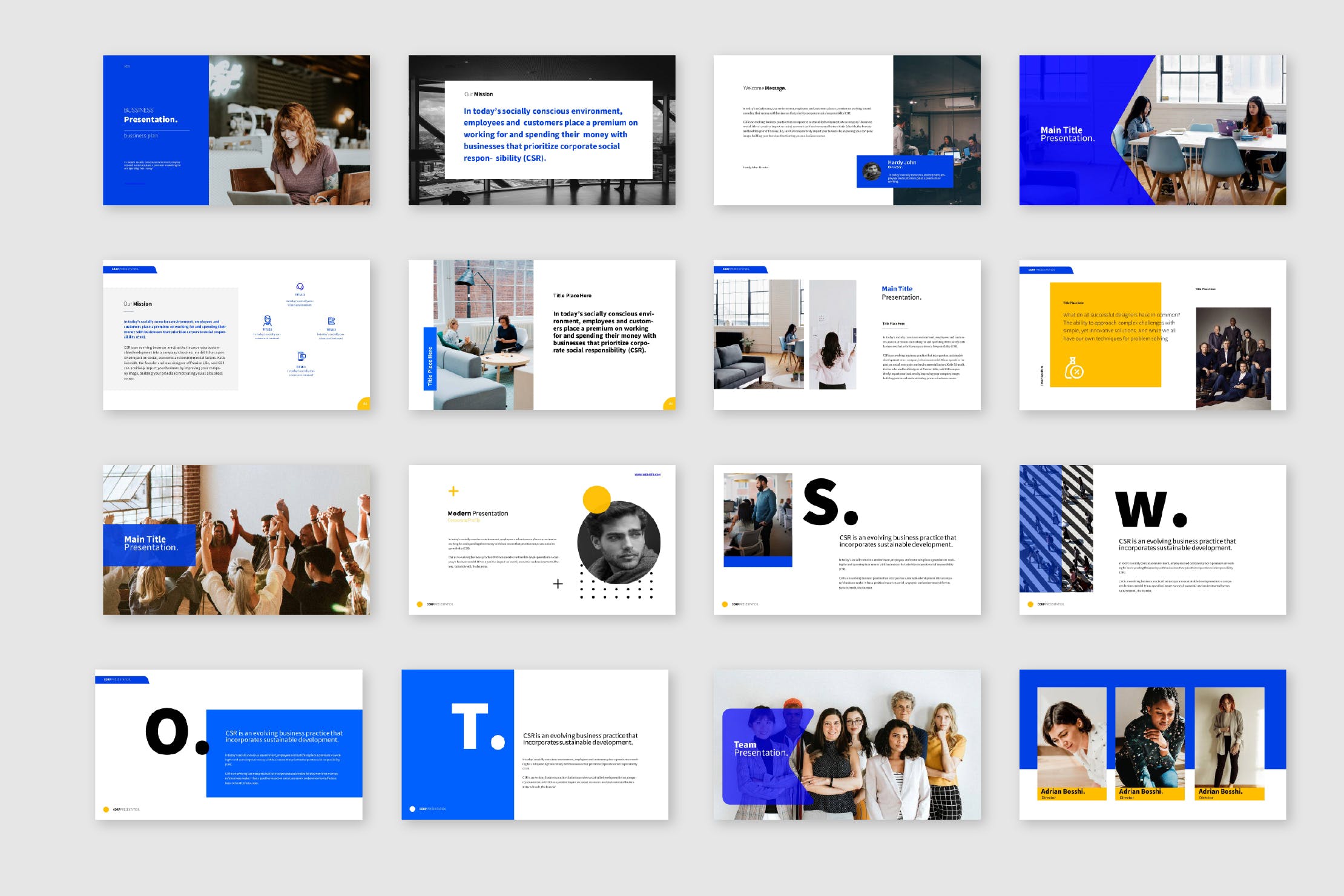 蓝色高端企业商业计划书PPT模板下载