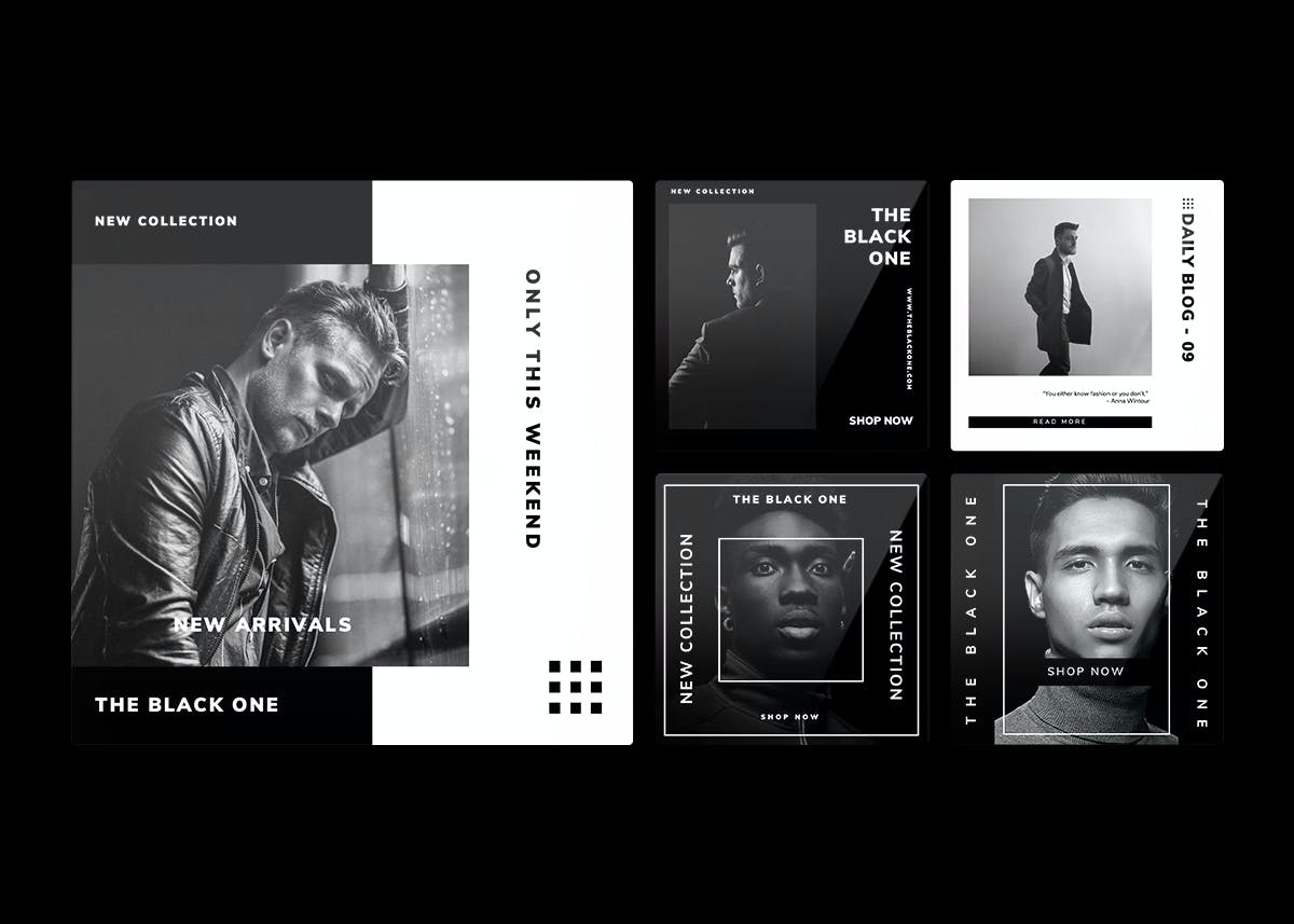 黑色的酷炫方形PPT模板下载（PPTX）