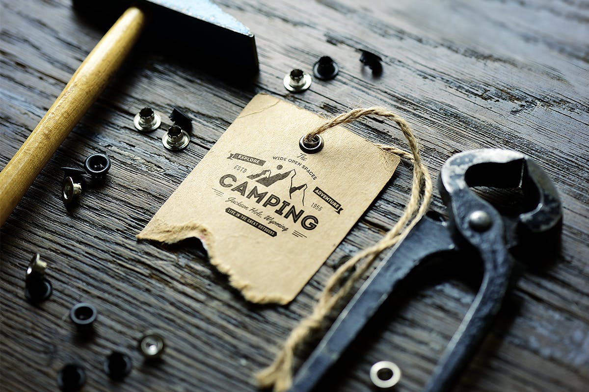 牛仔服饰吊牌标签样机合集 Logo Label Mock-Up Set