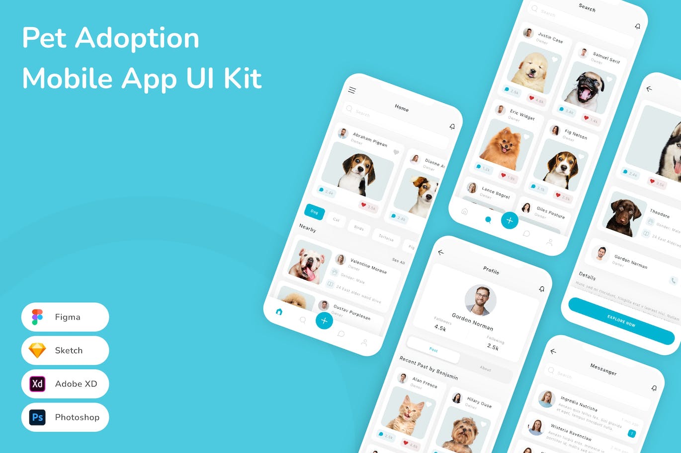 宠物收养移动应用App UI Kit