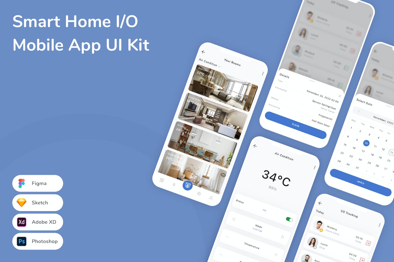 智能家居I/O移动应用APP UI KIT