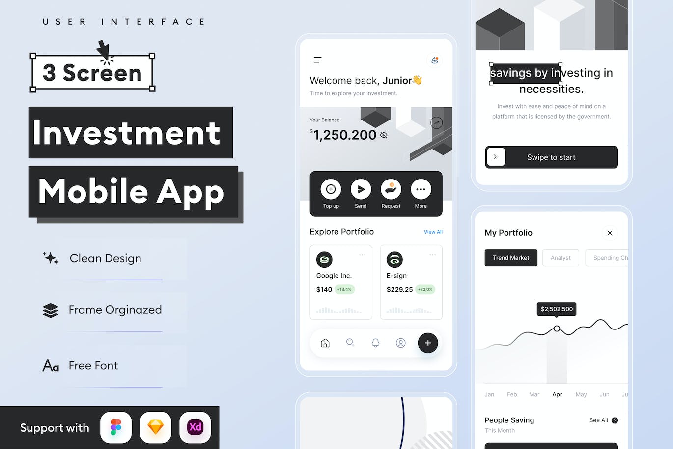 投资移动应用APP UI KIT