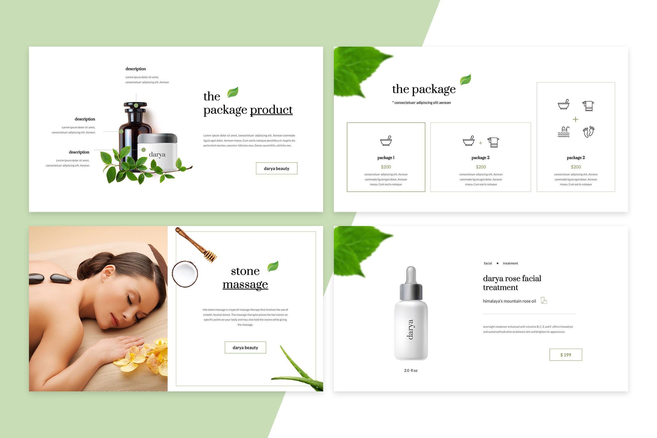 美容SPA相关的PPT模板下载（PPTX）