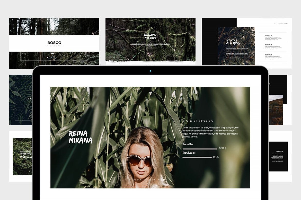 时尚高端优雅的高品质SWOT分析powerpoint幻灯片演示模板（pptx）