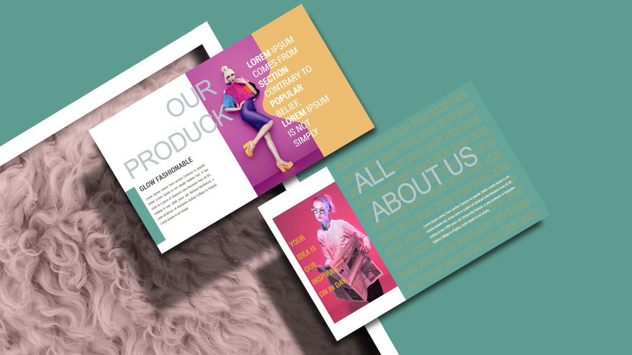 时尚特效杂志风格PPT模板下载（PPTX）