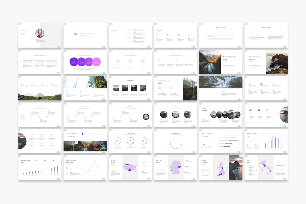 浅色大数据高端商业计划书设计PPT模板下载