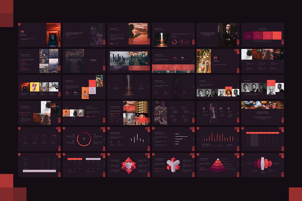 深色酷炫大数据PPT模板