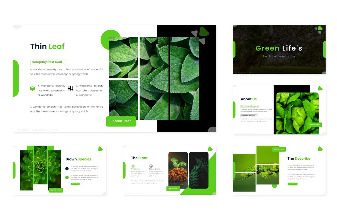 绿色环保的PPT模板下载（PPTX）