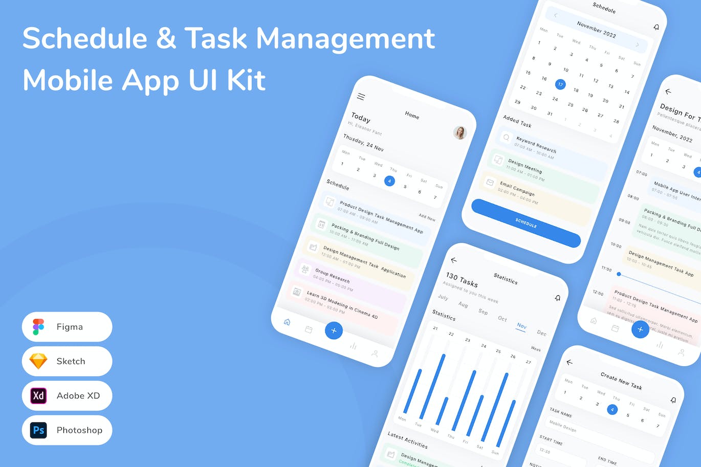 日程和任务管理移动应用APP UI KIT