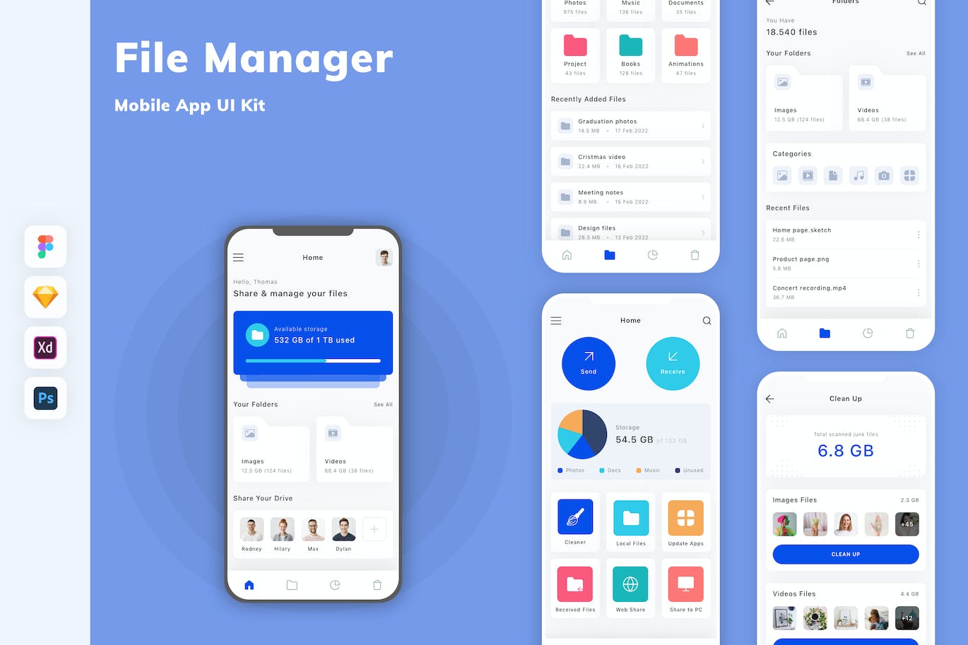 文件管理器移动应用APP UI KIT