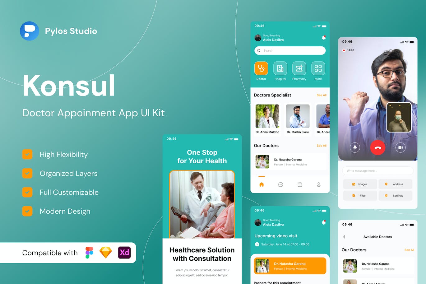 医生预约移动应用APP UI KIT
