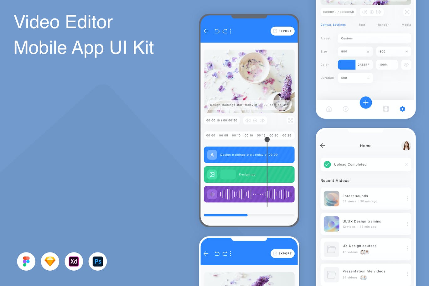视频编辑器移动应用APP UI KIT