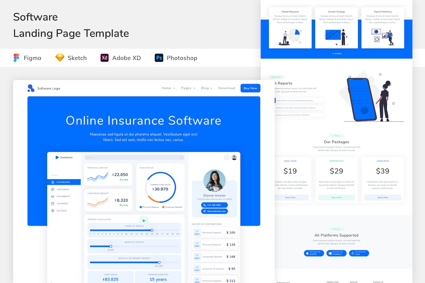 软件着陆页模板