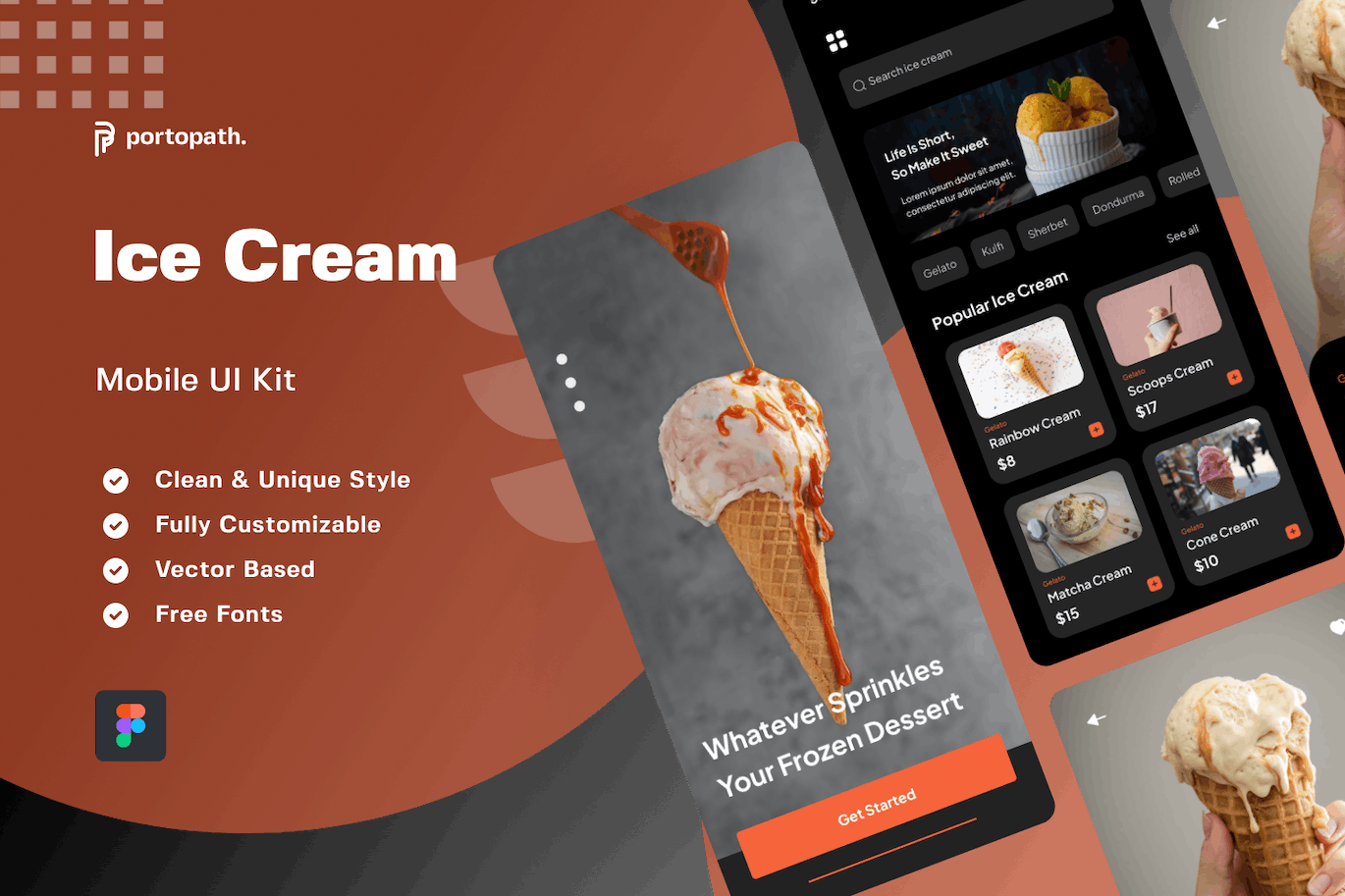 冰淇淋手机应用APP UI KIT