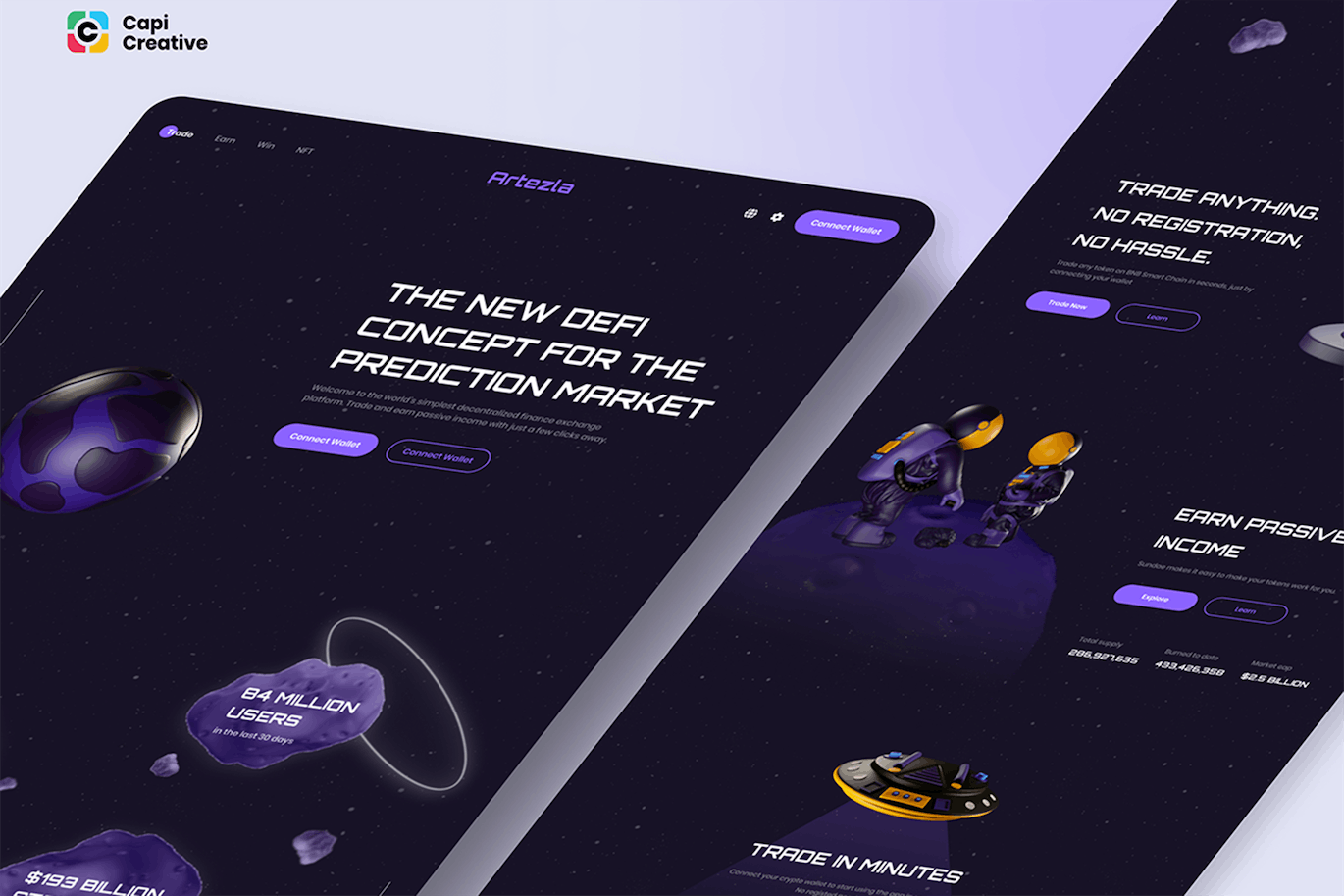 NFT市场概念网页模板