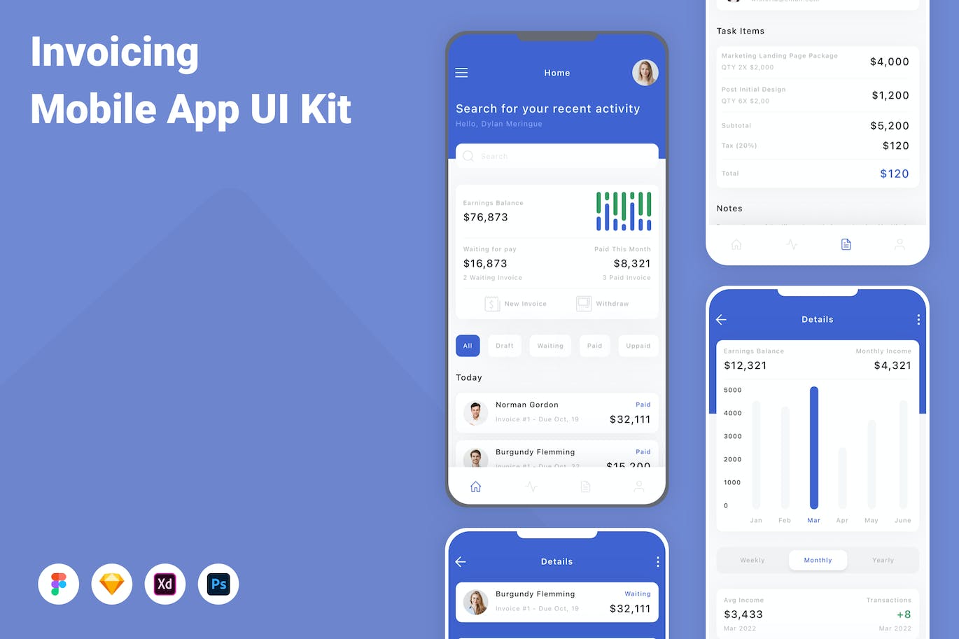 开具发票 移动应用APP UI KIT