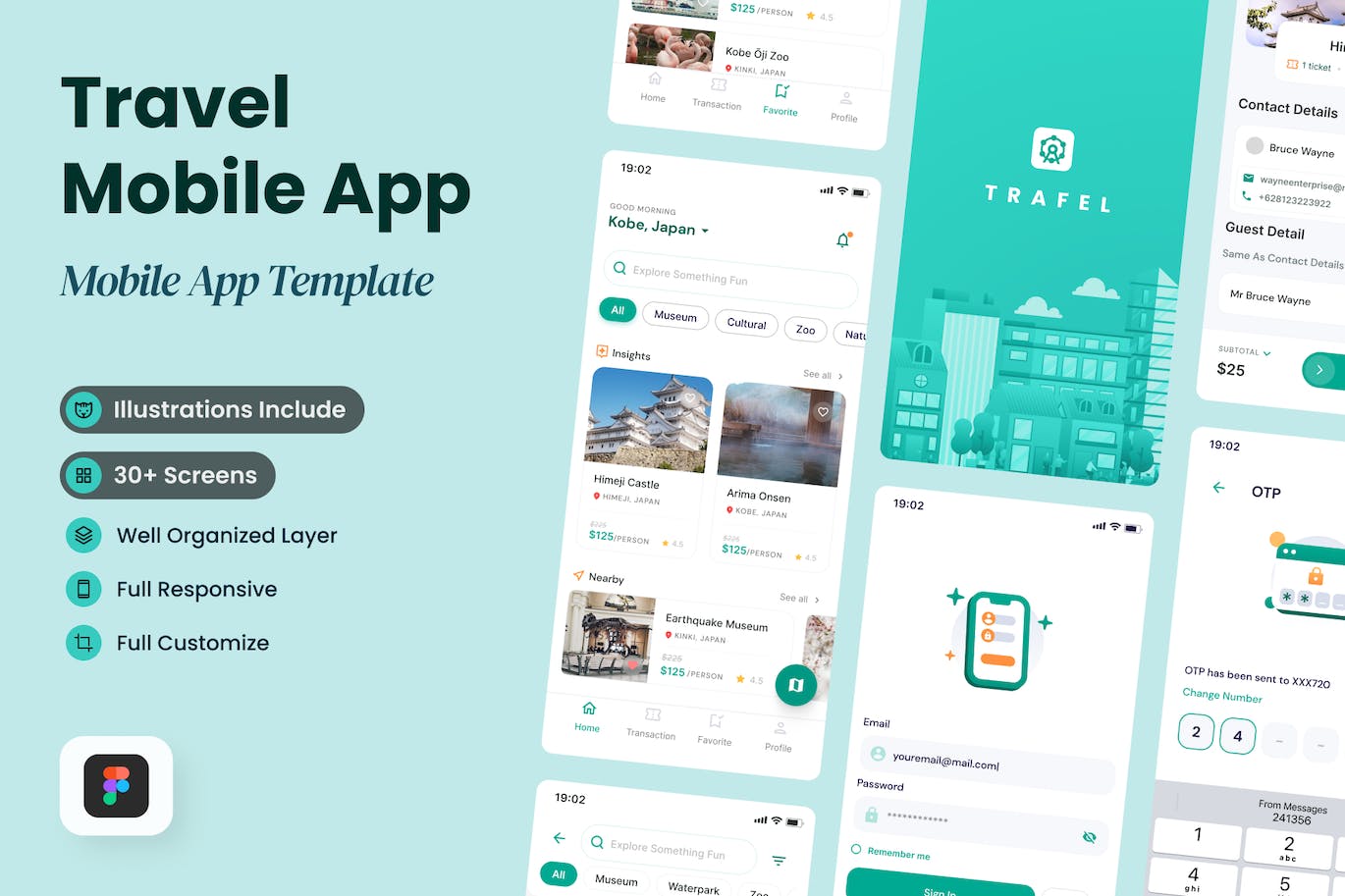 旅行移动应用APP UI KIT