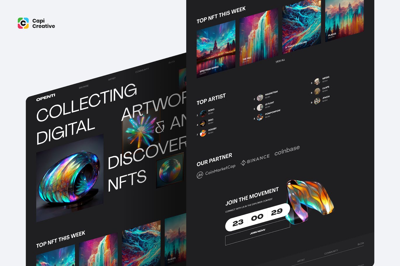 NFT登录页-响应式Web设计概念