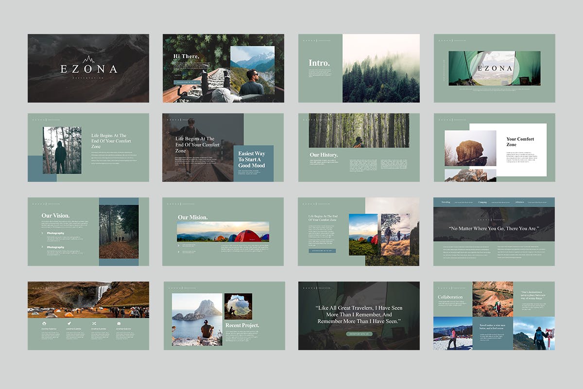 时尚杂志风格的PPT模板下载（PPTX）