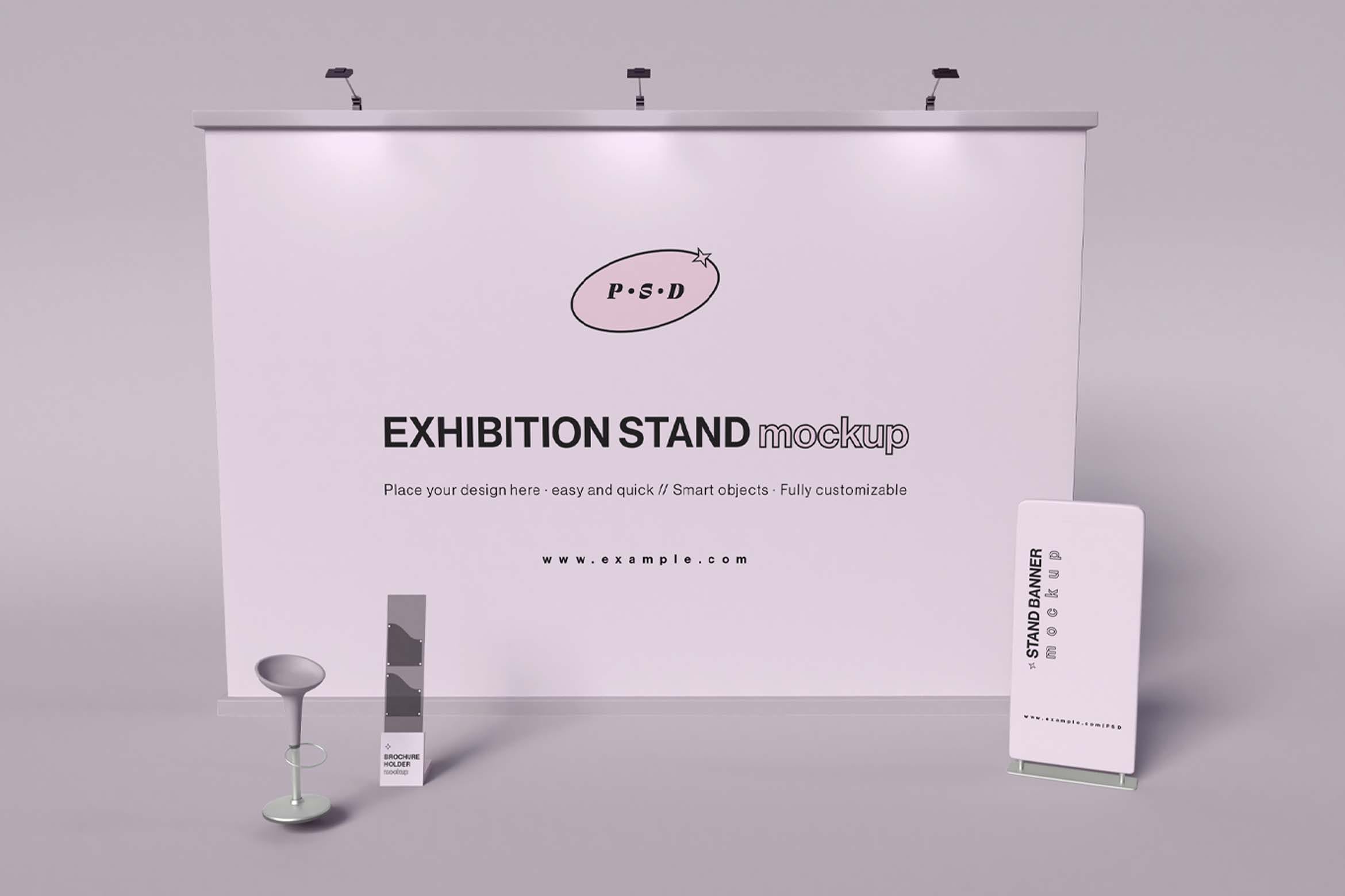 品牌展会展台设计样机v1 Exhibition Stand Mockup