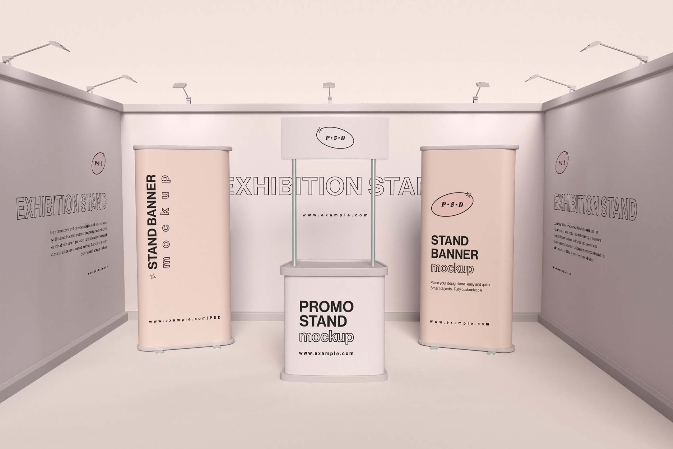 品牌展会展台设计样机v5 Exhibition Stand Mockup