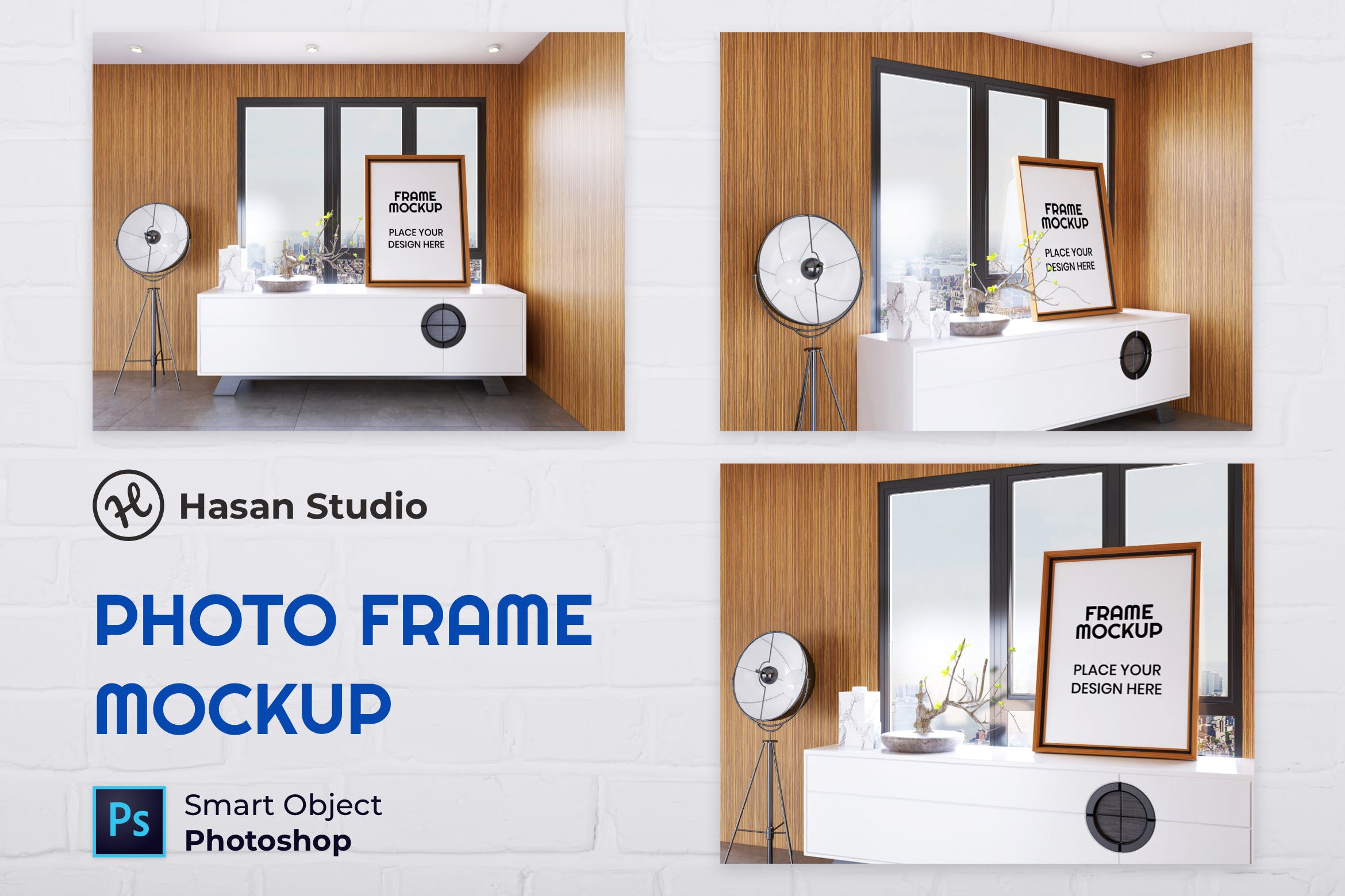 室内内部画框框架相框照片模型场景设计 Nuzie – Interior Frame Photo Mockup