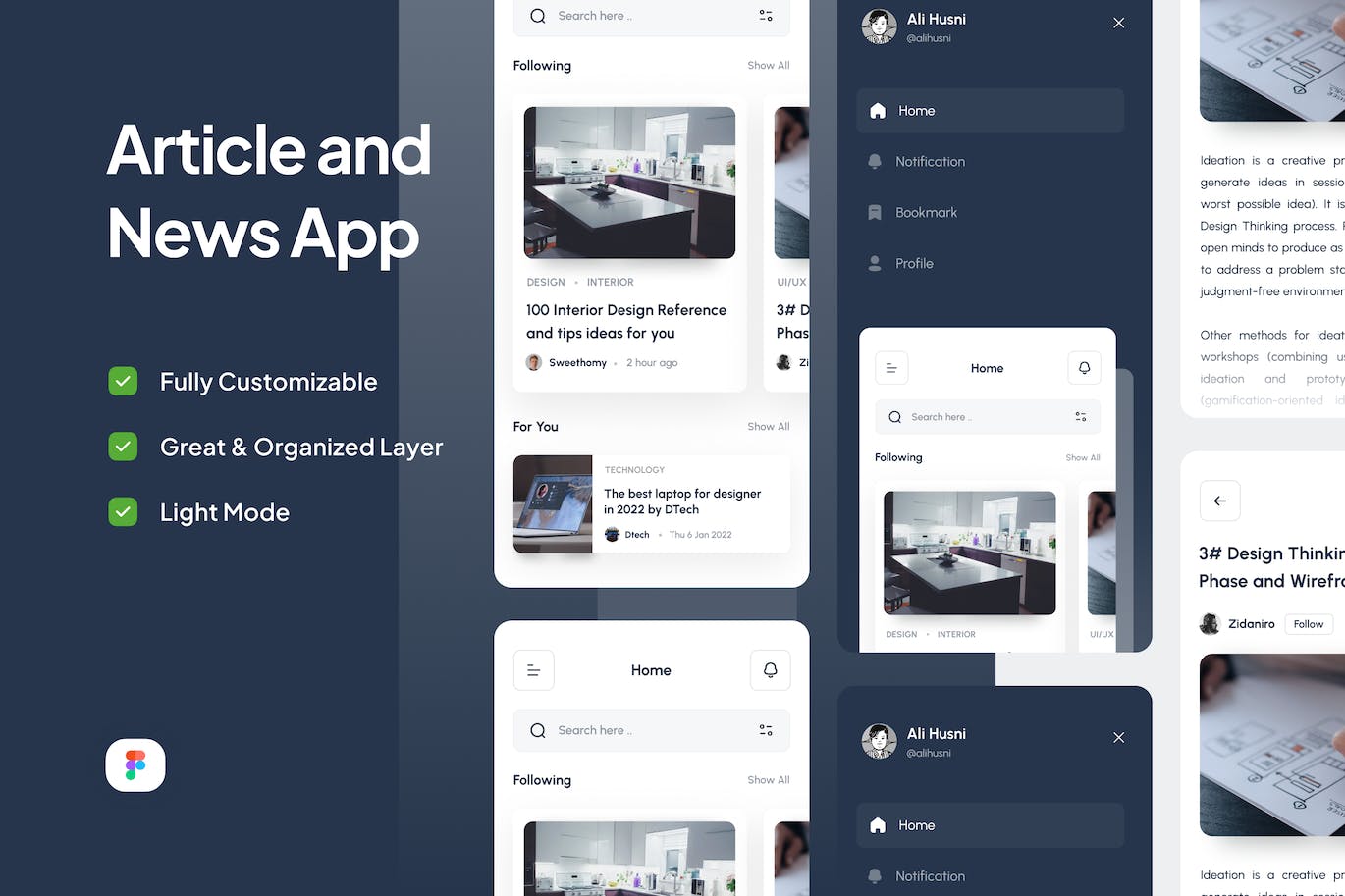 文章和新闻应用 App UI Kit