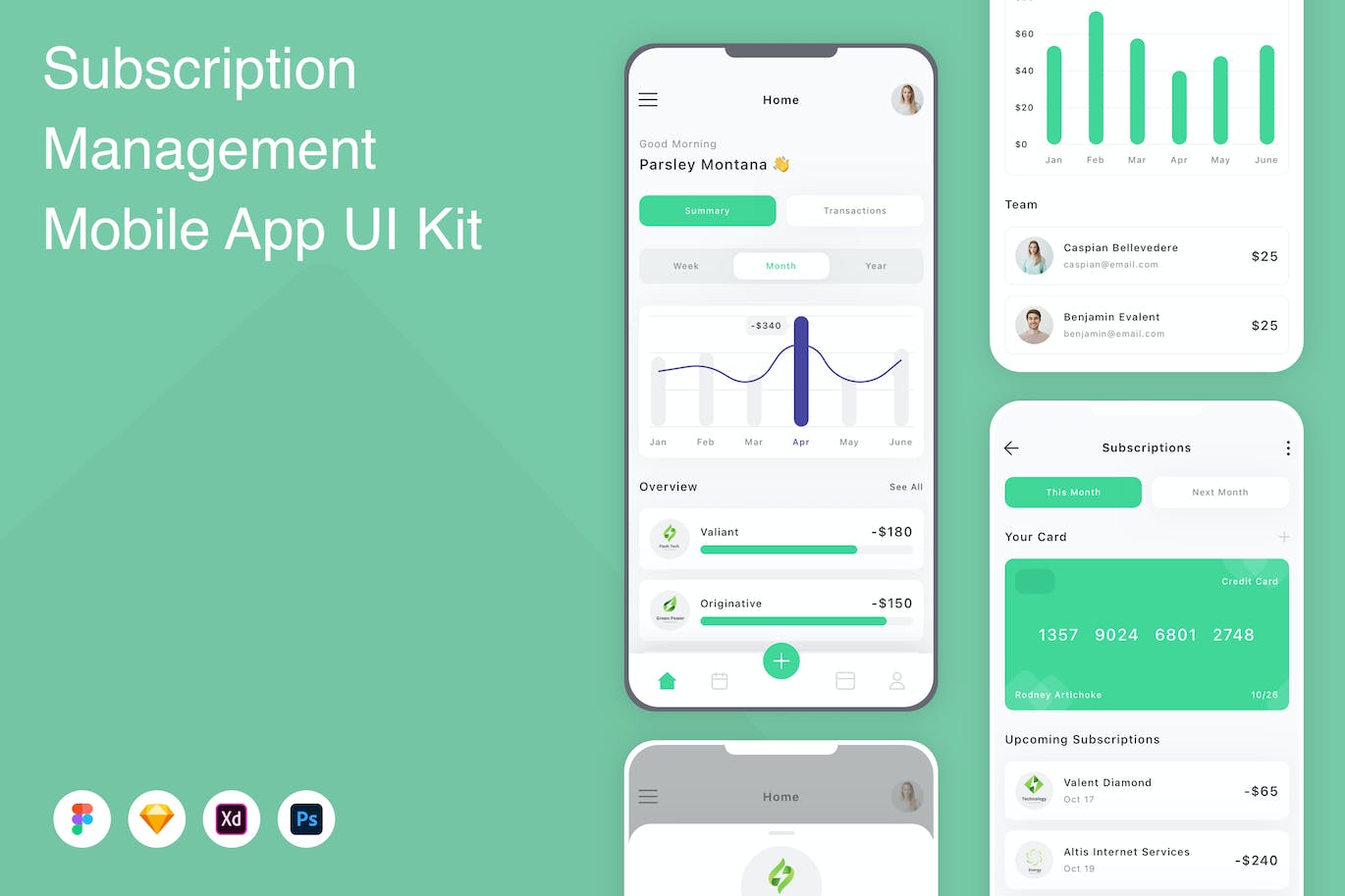 订阅管理移动应用 APP UI KIT