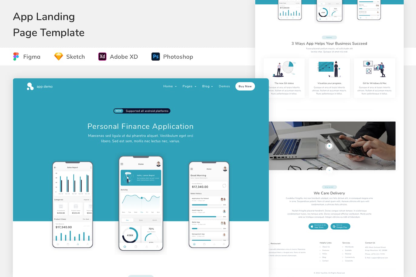 常用着陆页网页模板