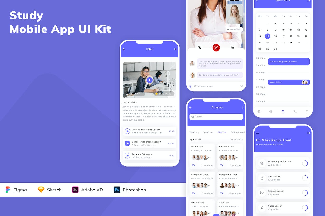 在线学习移动应用APP UI KIT