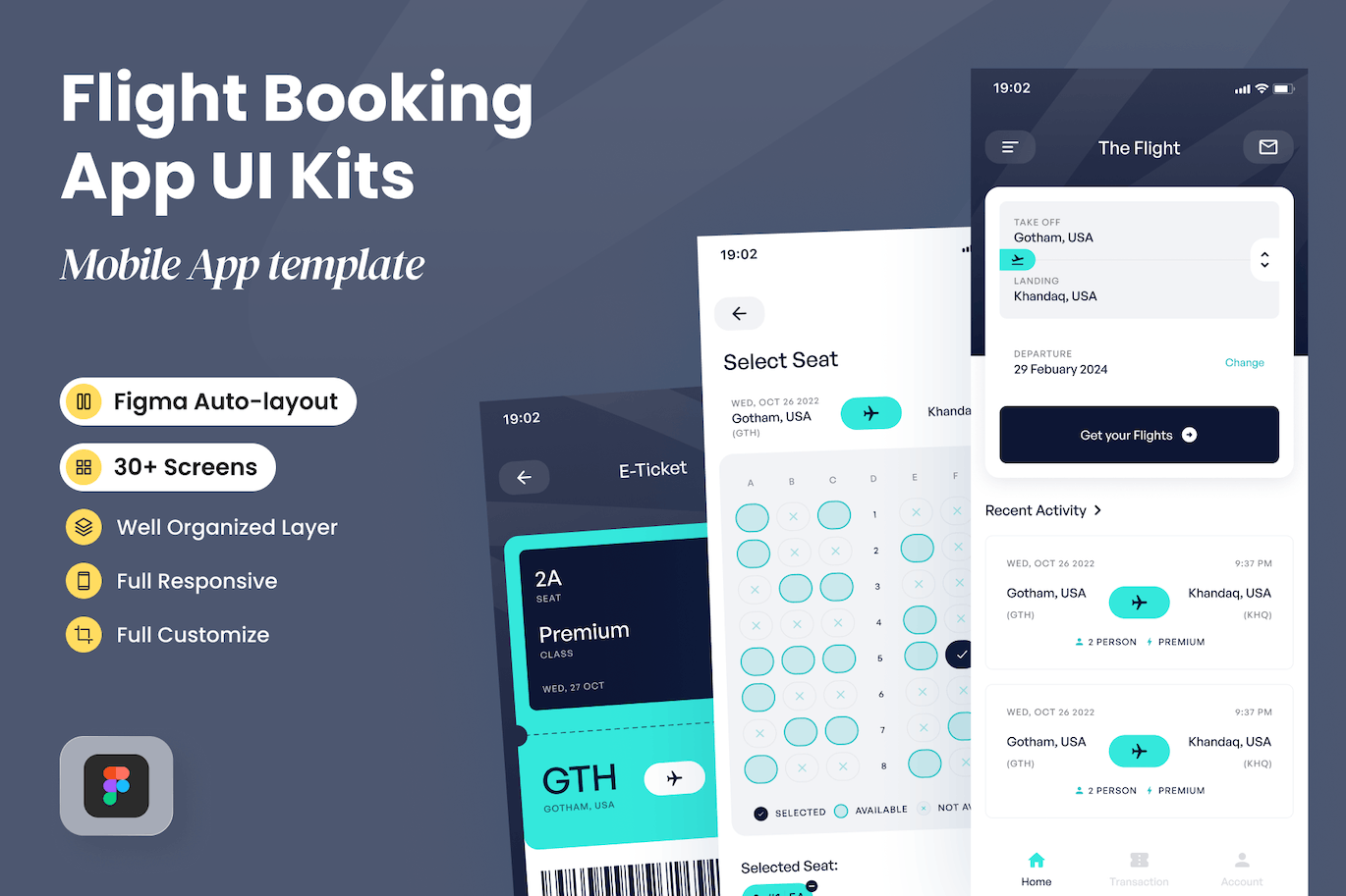 航班-航班预订应用APP UI KIT