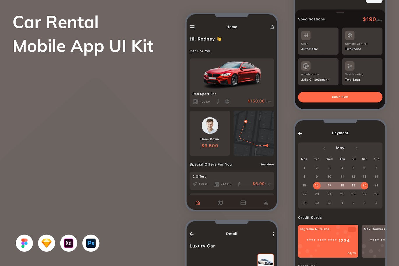 租车移动应用  APP UI KIT