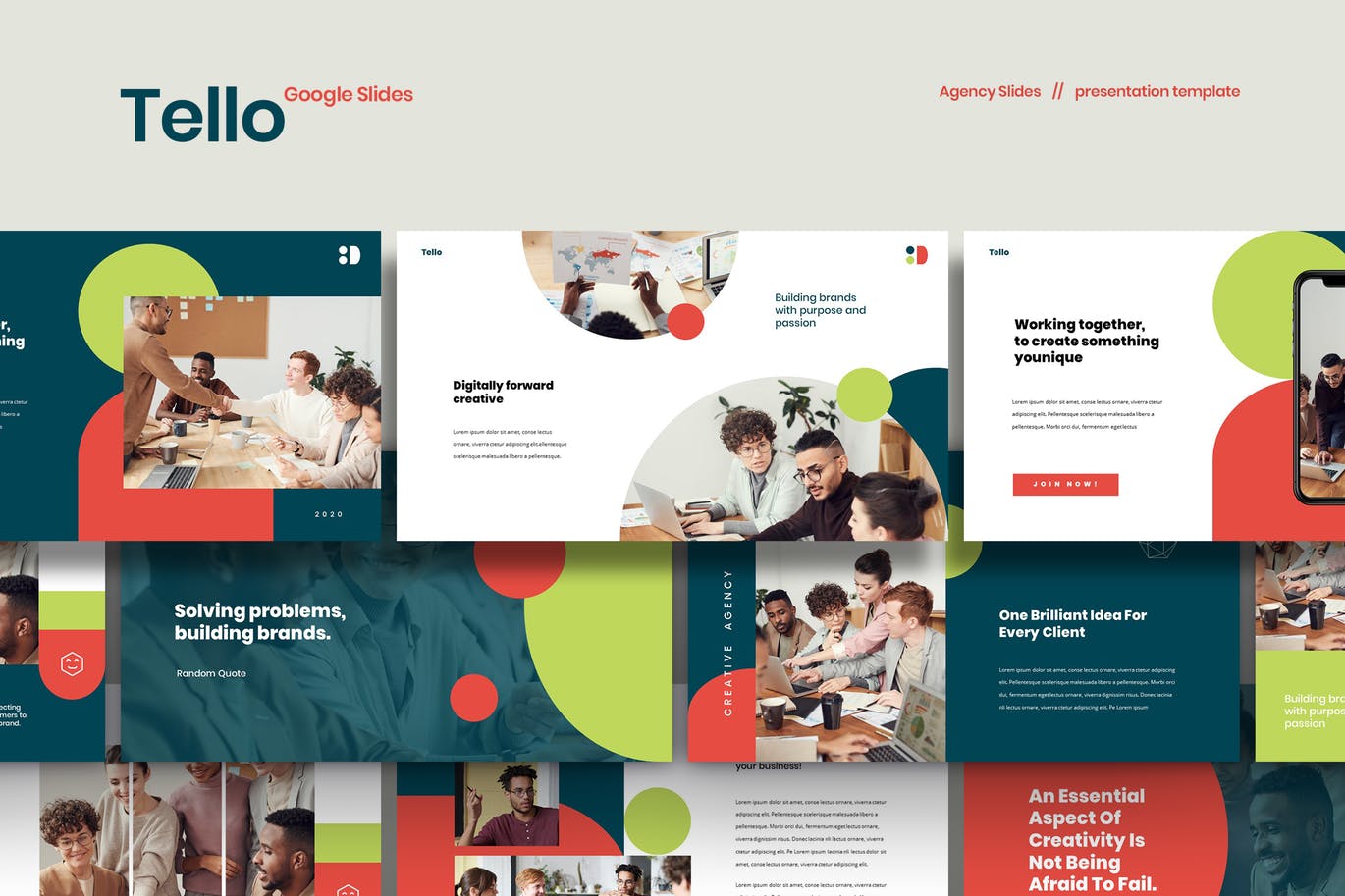 时尚高端简约清新多用途的高品质Google Slides谷歌幻灯片演示模板（pptx）