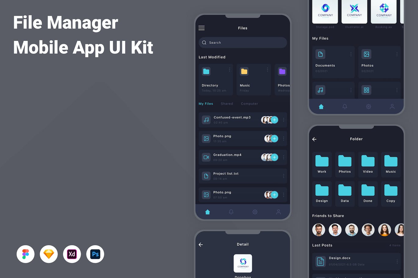 文件管理器移动应用APP UI KIT